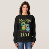 Sweatshirt Papa Perruche Perruche Ondulée Oiseau 9 (Devant entier)