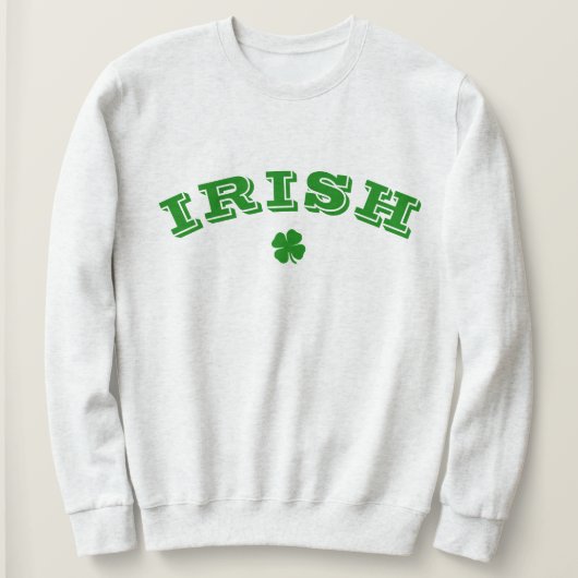 Sweatshirt Papa personnalisé Maman Shamrock vert irlandais (Design devant)