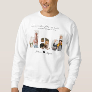 Sweatshirt Papa Photo Collage, Cadeau Unique Pour Papa