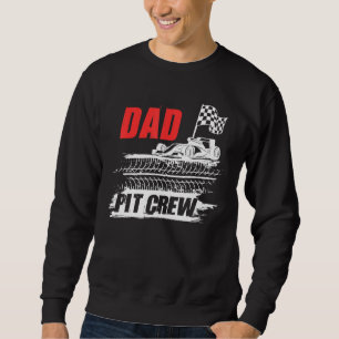 Sweatshirt Papa Pit Crew Voiture Racer À damiers Flag Racer P