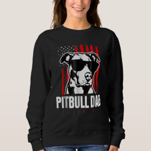 Sweatshirt Papa Pitbull Fier Mâle Chien Pit Bull Américain