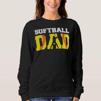Sweatshirt Papa Softball Vêtements Jaune Softball Papa