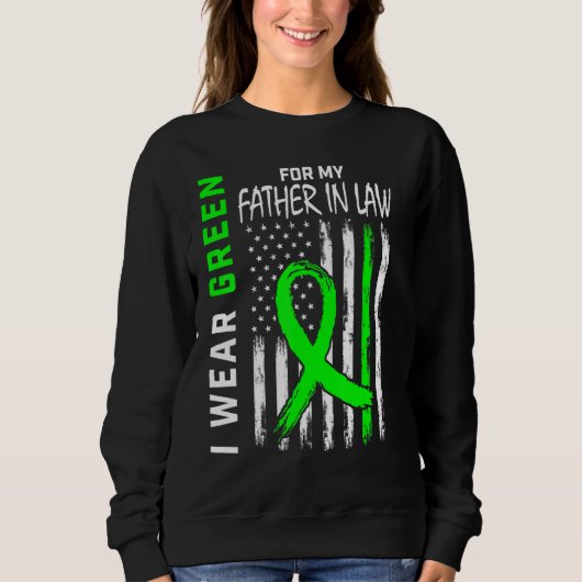 Sweatshirt Papa Vert Pour Mon Père En Droit Maladie Du Rein A (Devant)