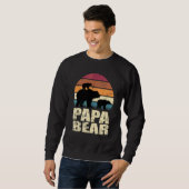 Sweatshirt Papabear Gemini Bears Camping Famille Papa Bear Vi (Devant entier)