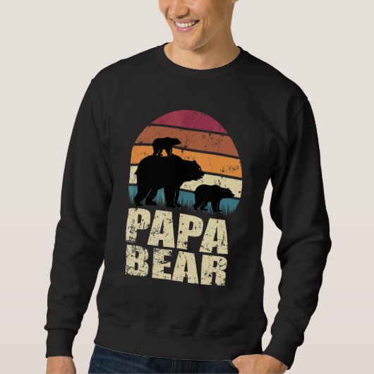 Sweatshirt Papabear Gemini Bears Camping Famille Papa Bear Vi (Devant)