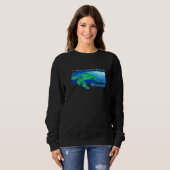 Sweatshirt Papakolea Beach Hawaii nage Honu (Devant entier)