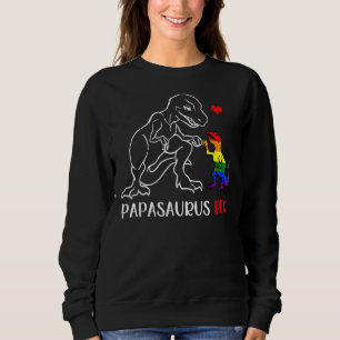 Sweatshirt Papasaurus Rex T Rex Dinosaur Fier Papa Lgbt Pride