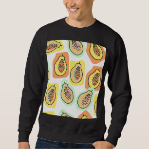 Sweatshirt Papaya à main : Motif Vintage créatif