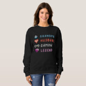 Sweatshirt Papi Mari Légende du jeu vidéo Console Joueur Mane (Devant entier)