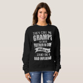 Sweatshirt Papi Pépé Partenaire Dans Le Crime Pour Grands-P (Devant entier)
