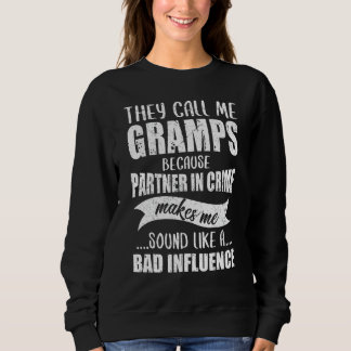 Sweatshirt Papi Pépé Partenaire Dans Le Crime Pour Grands-P