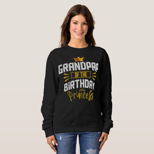 Sweatshirt Papier De L'Anniversaire De La Princesse D'Anniver (Devant entier)