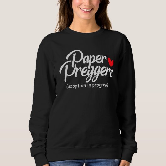 Sweatshirt Papier Preggers Adoption En Cours Adoption Paren (Devant)