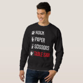 Sweatshirt Papier Rocher Ciseau Table scié Woodworker Drôle C (Devant entier)