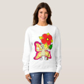 Sweatshirt Papillon à fleurs (Devant entier)