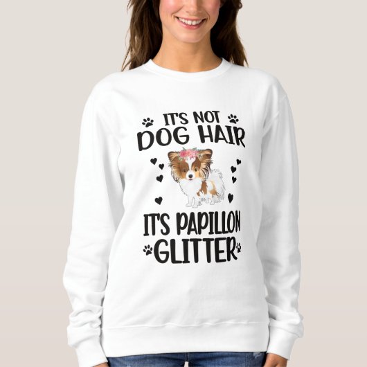 Sweatshirt Papillon Amoureux des chiens Gifts Papillon Mère P (Devant)