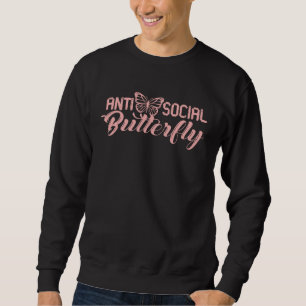 Sweatshirt Papillon Antisocial Antisocial Pour Hommes Femmes