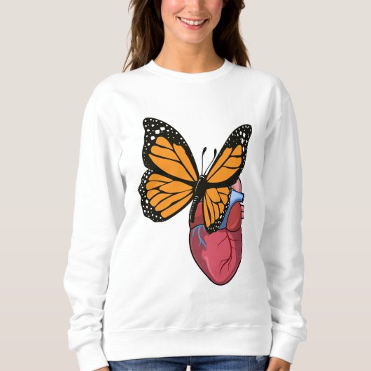 Sweatshirt Papillon au coeur (Devant)