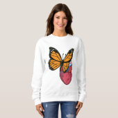 Sweatshirt Papillon au coeur (Devant entier)