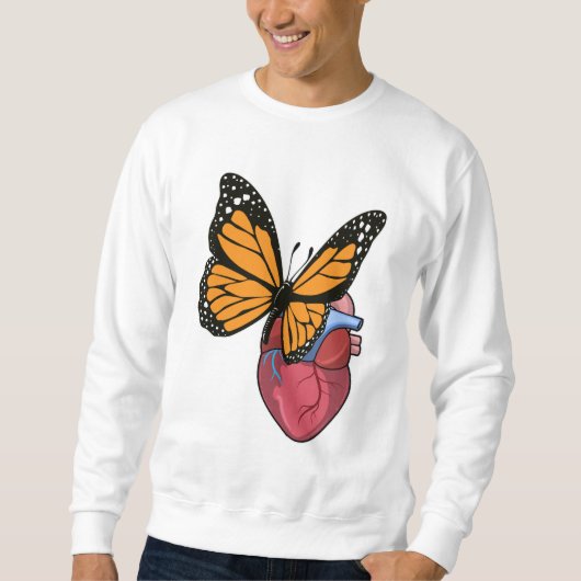 Sweatshirt Papillon au coeur (Devant)