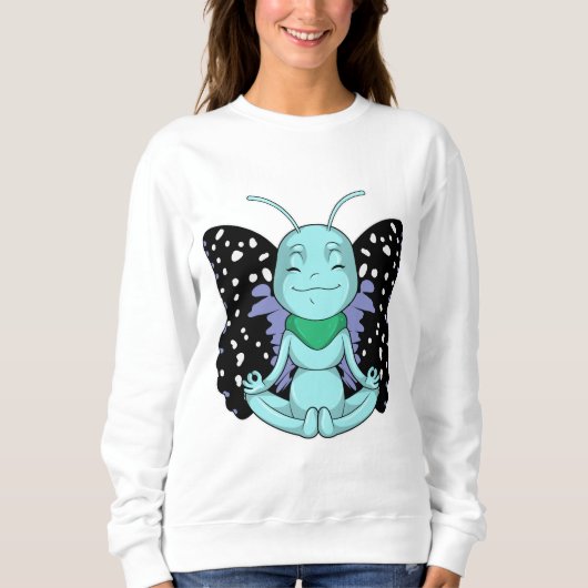 Sweatshirt Papillon au Yoga Stretching Legs (Devant)