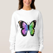 Sweatshirt Papillon aux couleurs arc-en-ciel (Devant)