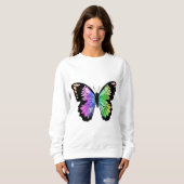 Sweatshirt Papillon aux couleurs arc-en-ciel (Devant entier)
