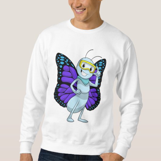 Sweatshirt Papillon aux lunettes (Devant)