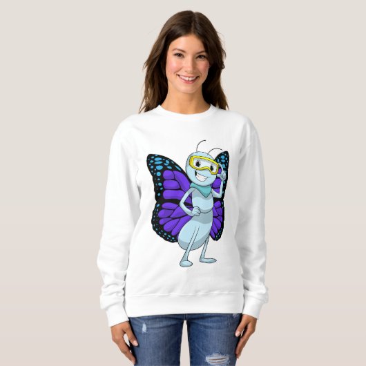 Sweatshirt Papillon aux lunettes (Devant entier)