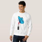 Sweatshirt Papillon avec bâton à lèvres (Devant entier)