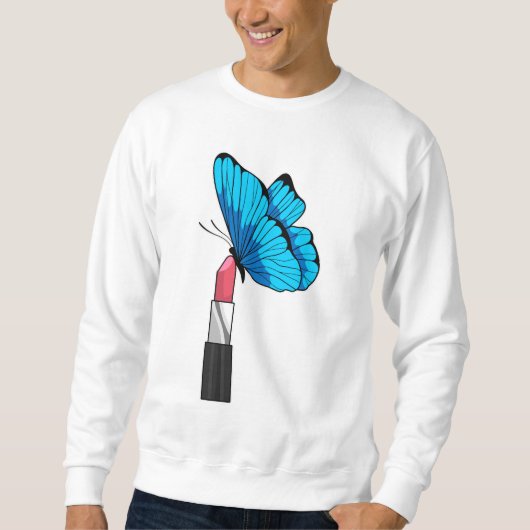 Sweatshirt Papillon avec bâton à lèvres (Devant)