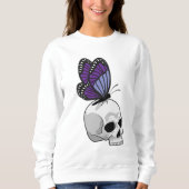 Sweatshirt Papillon avec crâne (Devant)