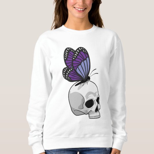 Sweatshirt Papillon avec crâne (Devant)