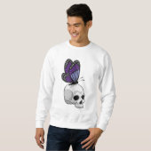 Sweatshirt Papillon avec crâne (Devant entier)