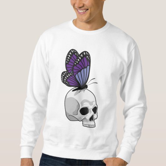 Sweatshirt Papillon avec crâne (Devant)