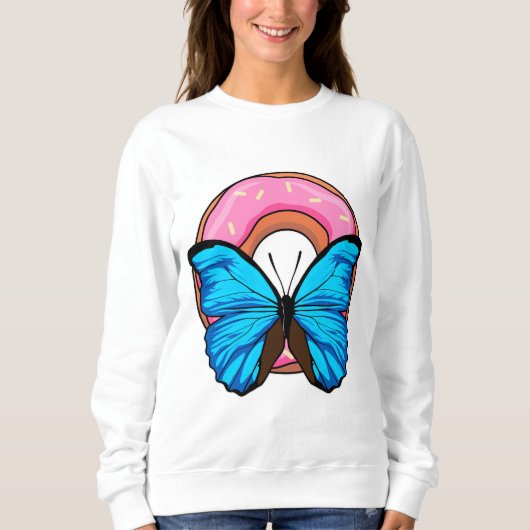 Sweatshirt Papillon avec Donut (Devant)