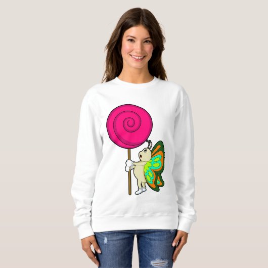 Sweatshirt Papillon avec Lollipop (Devant entier)