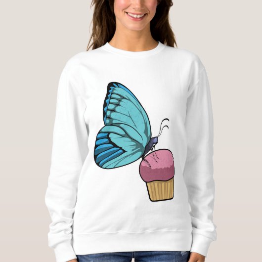 Sweatshirt Papillon avec muffin (Devant)