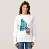 Sweatshirt Papillon avec muffin (Devant entier)