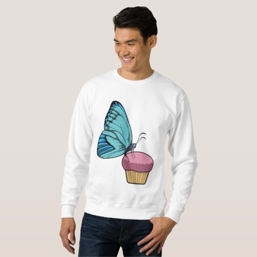 Sweatshirt Papillon avec muffin (Devant entier)
