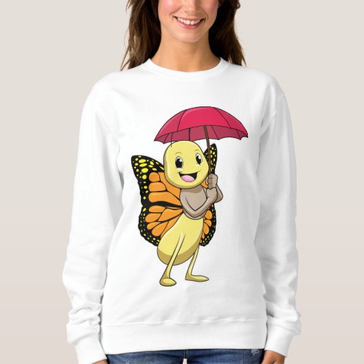 Sweatshirt Papillon avec parapluie (Devant)
