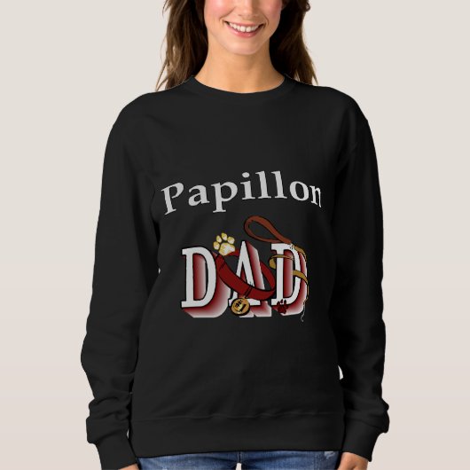 Sweatshirt Papillon Chien Papa 76 (Devant)