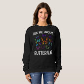 Sweatshirt Papillon cool Pour Hommes Femmes Monarque Papillon (Devant entier)