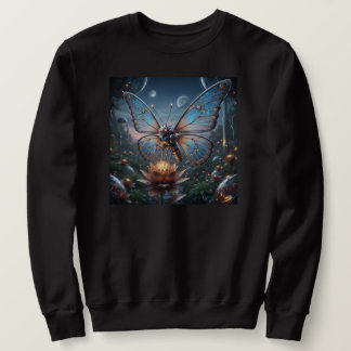 Sweatshirt Papillon de robot complexe sur lotus steampunk