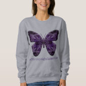 Sweatshirt Papillon de sensibilisation à la fibromyalgie (170 (Devant)