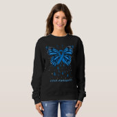 Sweatshirt Papillon de sensibilisation à la goutte (Devant entier)
