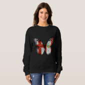 Sweatshirt Papillon du drapeau péruvien anglais (Devant entier)