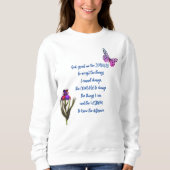 Sweatshirt Papillon Fleur Prière Sérénité Inspiration (Devant)