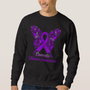 Sweatshirt Papillon Mois de sensibilisation à la violence dom