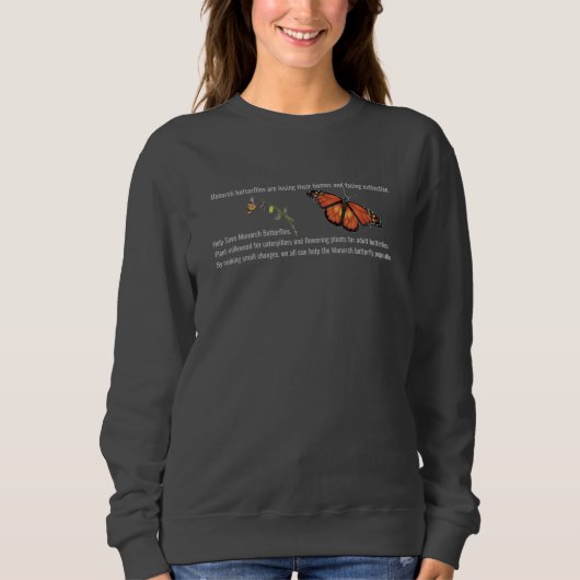 Sweatshirt papillon monarque (Devant)